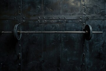 Poster - Close up of a metal door handle, suitable for architectural and interior design projects