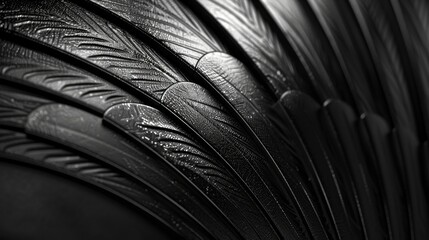 Aufkleber - Black and white feathers, suitable for various projects