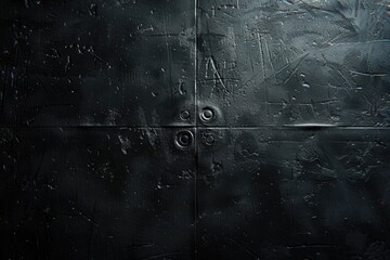 Canvas Print - Detailed view of a metal surface on black background. Suitable for industrial concepts