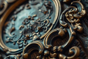Poster - Close up of a clock on a wall, suitable for time management concepts