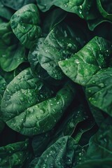 Poster - A close up of vibrant green leaves, perfect for nature backgrounds