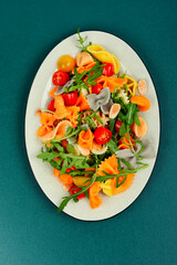 Poster - Pasta salad with vegetables, dieting.