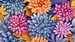 3d levender floral flowers seamless repeat pattern, floral pattern, flower paper art, natural colors, detailed foliage.