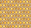 The seamless background with coins.
