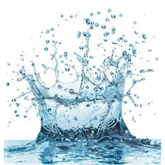 Aufkleber - On a white background, a splash of water is isolated
