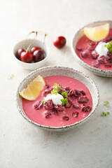 Sticker - Cold cherry soup with yogurt