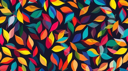 Poster - Modern colorful abstract seed pattern