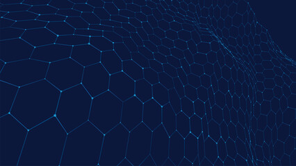 Poster - Futuristic hexagon background. Abstract technology background. Technology concept. Abstract 3d vector illustration.