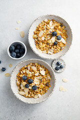 Wall Mural - Homemade granola with coconut chips and berries