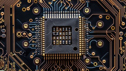 Poster -  Microchip with Circuit Board, 