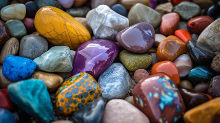  Group of colorful stone background