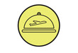 Outline style of In-flight meal Icon. Editable Clip Art.