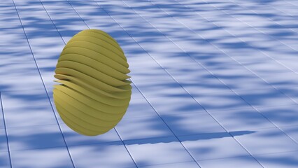 Aufkleber - minimalist Easter egg design with a sleek glass texture, offering a contemporary and elegant take on traditional holiday decor.
