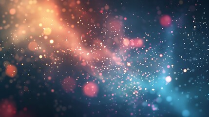 Wall Mural - Abstract background of glowing particles.