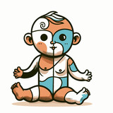 Fototapeta Pokój dzieciecy - illustration of a baby