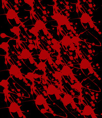 Canvas Print - Red splatter color