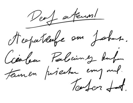 Handwritten Unreadable text. Black old vintage written text .Abstract illegible handwriting of fictional language. Incomprehensible letters