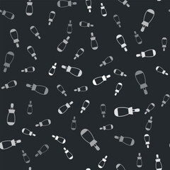 Poster - Grey Screwdriver icon isolated seamless pattern on black background. Service tool symbol. Vector