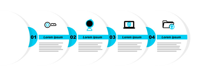 Poster - Set line Upload file, Server with shield, Download inbox and Diamond icon. Vector