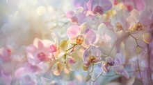 Dreamy Pastel Colored Orchid Background