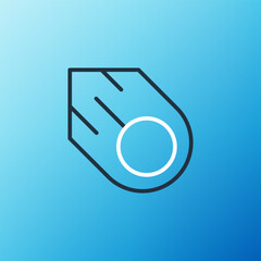 Wall Mural - line comet falling down fast icon isolated on blue background. colorful outline concept. vector