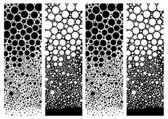 Monochrome background black and white circles. hand drawing. Not AI, Vector illustration