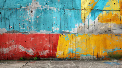 Wall Mural - colorful concrete wall. - background.