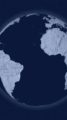 Wall Mural - The blue planet Earth is getting closer. An abstract planet of the universe.