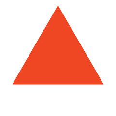 Wall Mural - triangle vector icon isolated on white background, triangle logo design