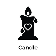 Canvas Print - Get your hands on this creative icon of candle in modern flat style