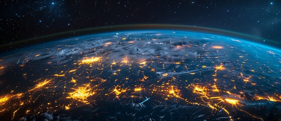 Aufkleber - The earth at night as seen from space. 