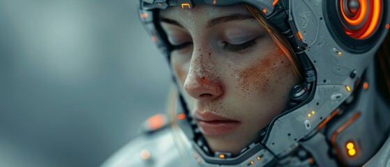 Poster - The robot revolution. Rise of machines with AI. War between humans and machines. Robots or cyborgs take over the world. Conceptual illustration of the technological apocalypse. Dangerous artificial
