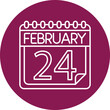 © IsrarAhmad - February Vector Line Circle Icon Design For Personal And Commercial Use