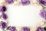 Fototapeta  - Graceful Roses Frame - Perfect for Anniversaries and Romantic Occasions