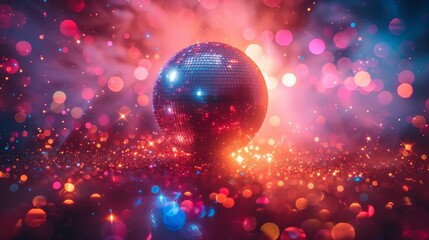 Wall Mural - A fun background of disco lights for a concert party