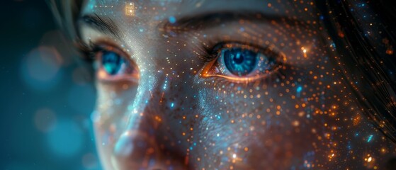 Aufkleber - Concept of a smart world in the digital age with artificial intelligence, robots, and futuristic digital technology.