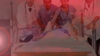 Poster - Animation of spots of light over diverse doctors