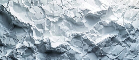Poster - Textured background made from crumpled white paper.