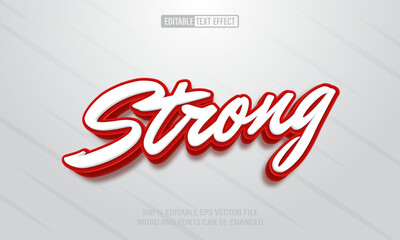 Poster - editable 3d text style effect - strong text effect template
