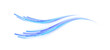 © ANATOLII - Blue air flow wave effect set. Design element for visualizing air or water flow. Light, light garland PNG. Light arc in blue colors, in the form of a turn and a zigzag.