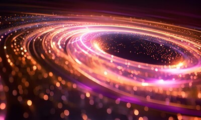 Wall Mural - spiral of light trails and sparks in cosmic space. the concept of singularity and cosmos.