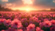 © CreatieveART - Spring, vast field full of colorful flowers in full bloom