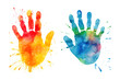 © Vector Nazmul - Colorful hand print isolated on transparent background Remove png, Clipping Path, pen tool