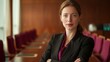 © arayabandit - Confident businesswoman stands in a meeting room, fully prepared to lead the business to success, showcasing leadership, determination and strategic planning.
