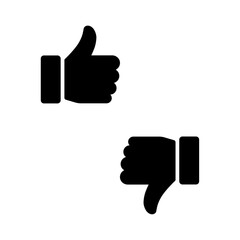 Wall Mural - thumb up and thumb down icons