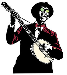 banjo blues musician