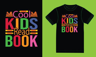 Sticker - Cool kids read book t shirt design..