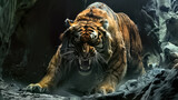 Fototapeta  - Ilustracja wściekłego tygrysa