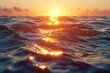 Beautiful sunset over calm ocean water, perfect for travel and nature concepts