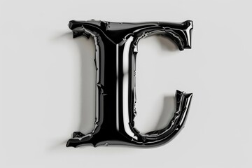 Aufkleber - Abstract letter J made of black liquid, suitable for graphic design projects